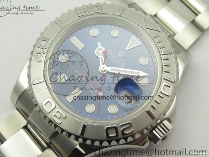 ARF on 1:1 Bracelet Best SH3135 116622 Edition Blue Dial SS Yacht-Master 0115